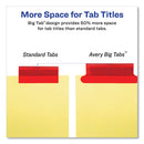 Avery Insertable Big Tab Dividers, 5-Tab, Single-Sided Copper Edge Reinforcing, 11 x 8.5, Buff, Assorted Tabs, 1 Set