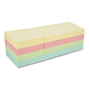 Universal Self-Stick Note Pad Cabinet Pack, 3" x 3", Assorted Pastel Colors, 90 Sheets/Pad, 24 Pads/Pack