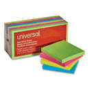 Universal Self-Stick Note Pads, 3" x 3", Assorted Neon Colors, 100 Sheets/Pad, 12 Pads/Pack