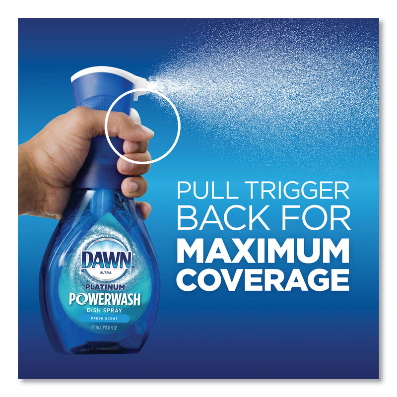 Dawn Platinum Powerwash Dish Spray, Fresh, 16 oz Spray Bottle, 2/Pack