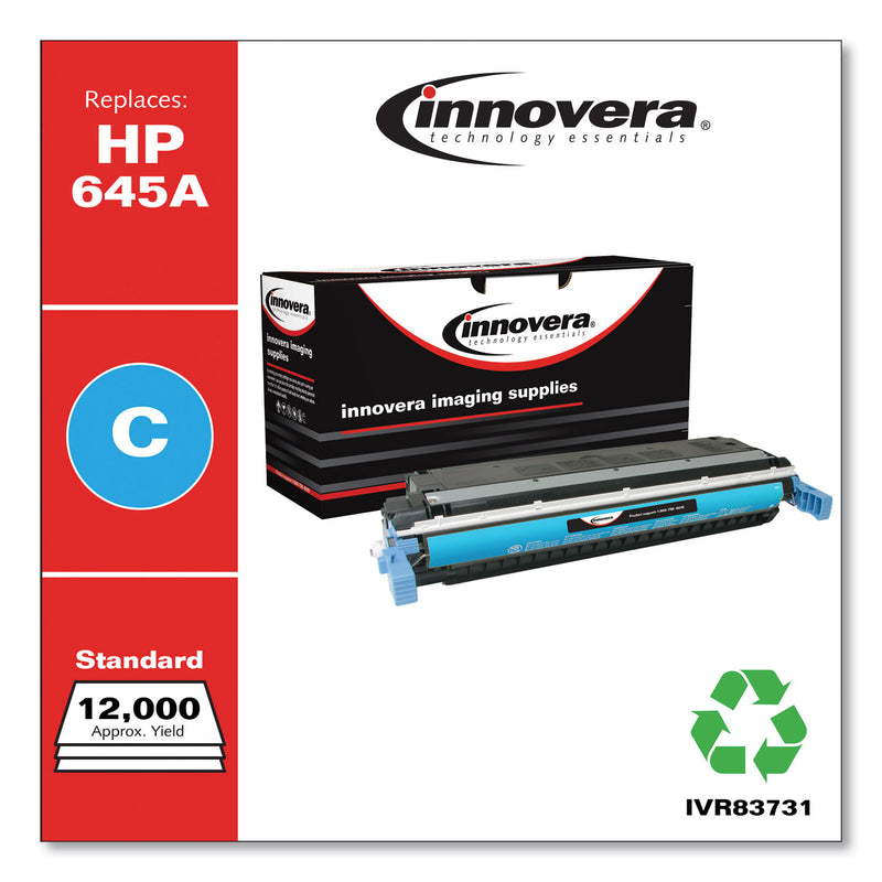 Innovera Remanufactured Cyan Toner, Replacement for 645A (C9731A), 12,000 Page-Yield