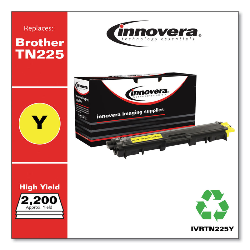 Innovera Remanufactured Yellow High-Yield Toner, Replacement for TN225Y, 2,200 Page-Yield