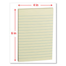 Universal Self-Stick Note Pads, Note Ruled, 4" x 6", Yellow, 100 Sheets/Pad, 12 Pads/Pack