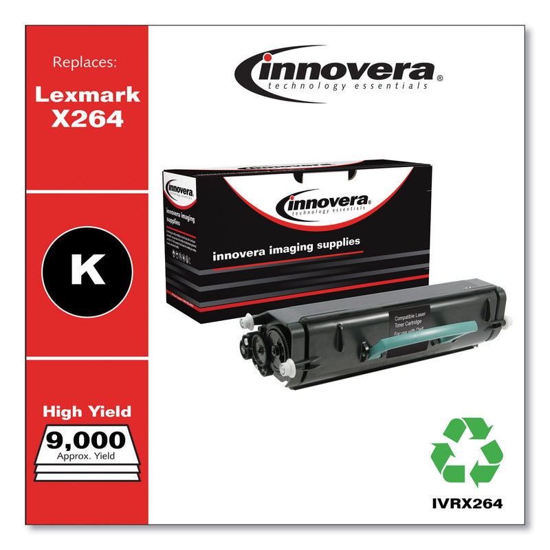 Innovera Remanufactured Black High-Yield Toner, Replacement for X264H11G, 9,000 Page-Yield