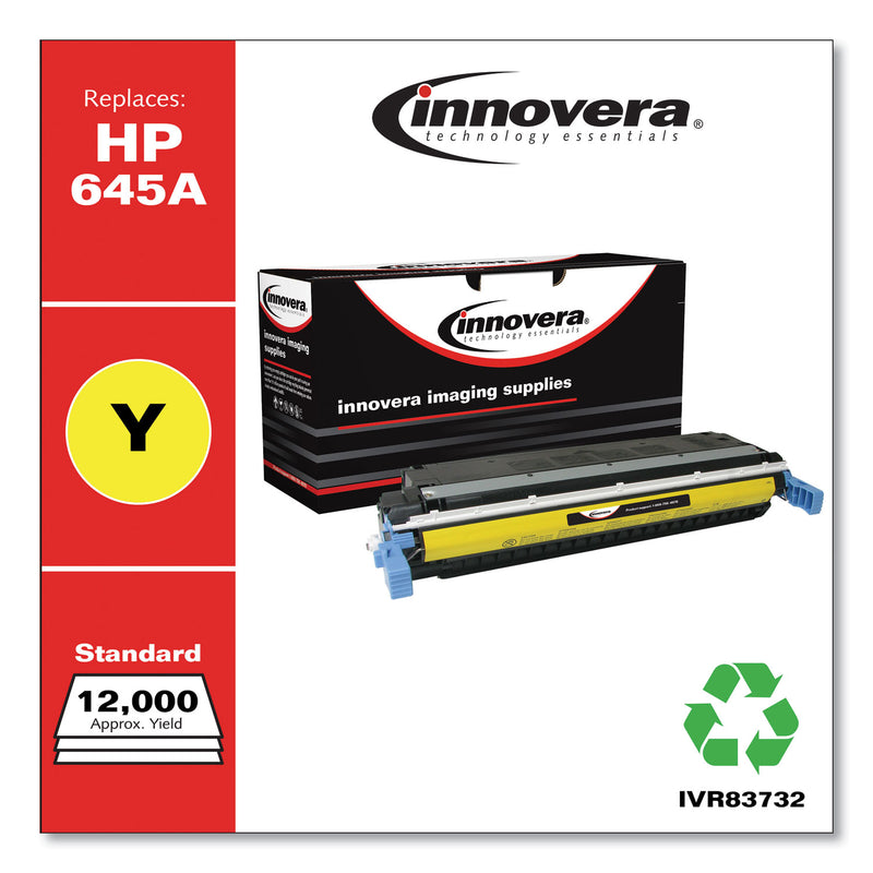 Innovera Remanufactured Yellow Toner, Replacement for 645A (C9732A), 12,000 Page-Yield
