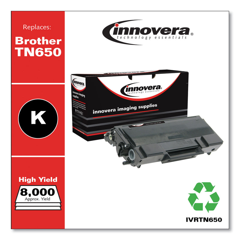 Innovera Remanufactured Black High-Yield Toner, Replacement for TN650, 8,000 Page-Yield