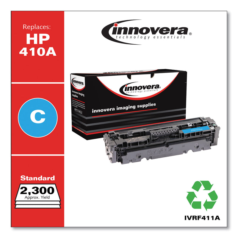 Innovera Remanufactured Cyan Toner, Replacement for 410A (CF411A), 2,300 Page-Yield
