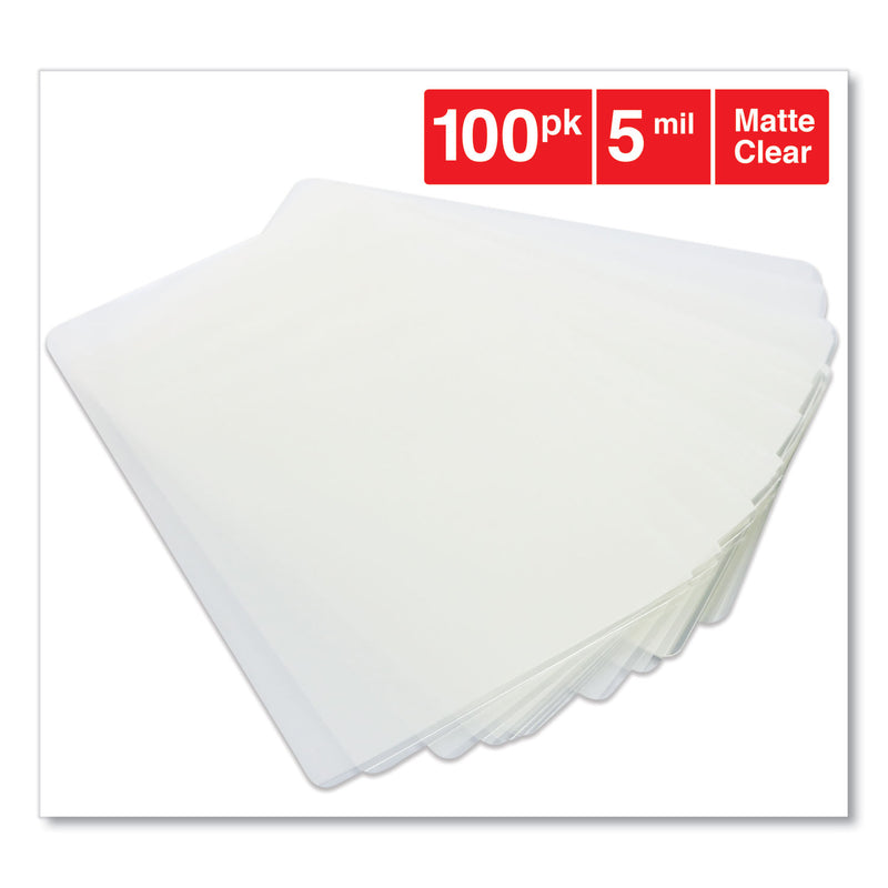 Universal Laminating Pouches, 5 mil, 3.75" x 2.25", Matte Clear, 100/Box