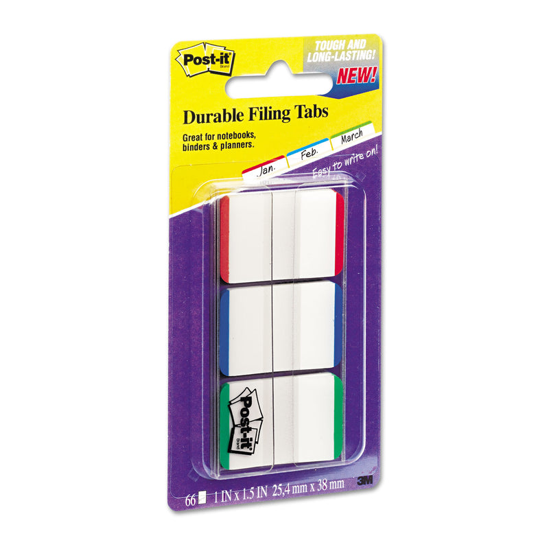 Post-it 1" Lined Tabs, 1/5-Cut, Lined, Assorted Colors, 1" Wide, 66/Pack