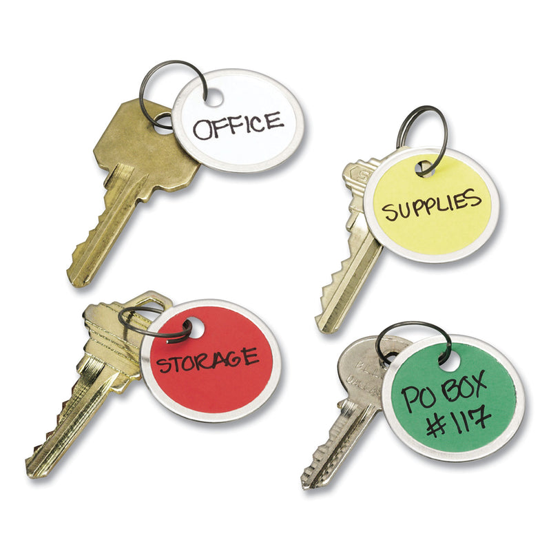 Avery Key Tags with Split Ring, 1.25" dia, Assorted Colors, 50/Pack