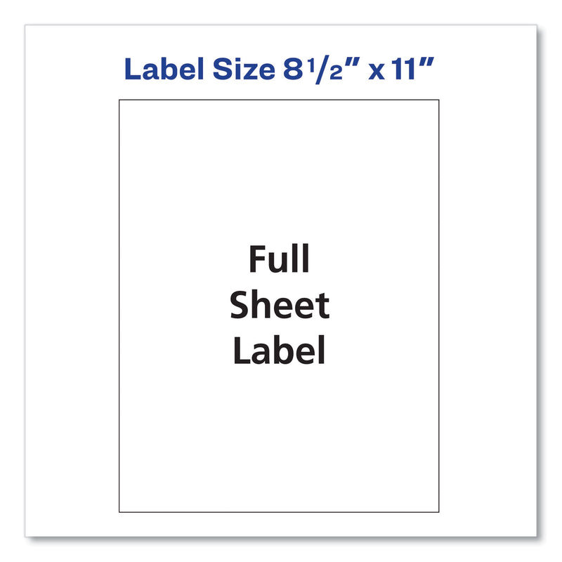 Avery Shipping Labels with TrueBlock Technology, Laser Printers, 8.5 x 11, White, 25/Pack