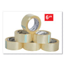 Universal Heavy-Duty Box Sealing Tape, 3" Core, 1.88" x 54.6 yds, Clear, 6/Box