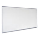 Universal Dry Erase Board, Melamine, 72 x 48, Satin-Finished Aluminum Frame