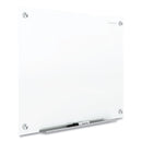 Quartet Brilliance Glass Dry-Erase Boards, 48 x 48, White Surface