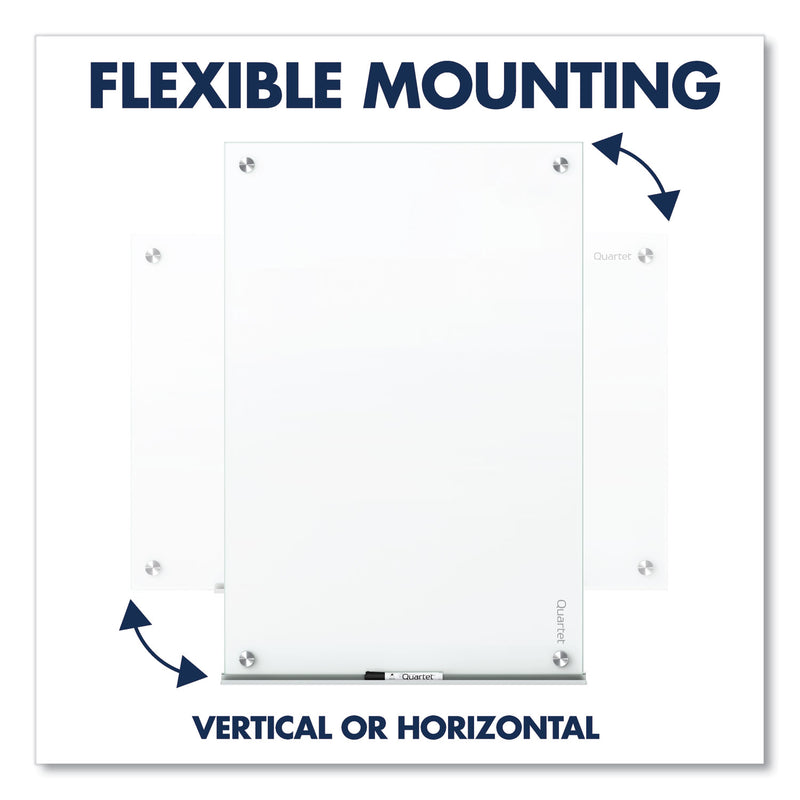 Quartet Brilliance Glass Dry-Erase Boards, 48 x 36, White Surface