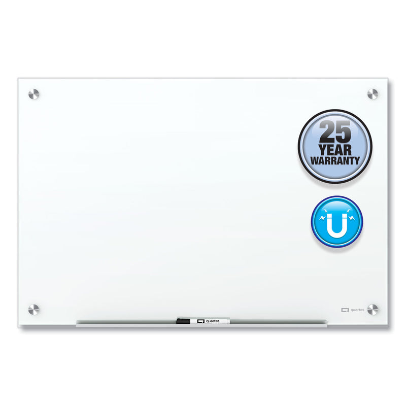 Quartet Brilliance Glass Dry-Erase Boards, 24 x 18, White Surface