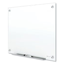 Quartet Brilliance Glass Dry-Erase Boards, 48 x 48, White Surface
