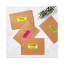 Avery High-Visibility Permanent Laser ID Labels, 1 x 2.63, Asst. Neon, 450/Pack
