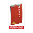 Universal Wirebound Memo Pad with Coil-Lock Wire Binding, Narrow Rule, Orange Cover, 50 White 3 x 5 Sheets, 12/Pack