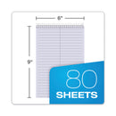 TOPS Prism Steno Pads, Gregg Rule, Orchid Cover, 80 Orchid 6 x 9 Sheets, 4/Pack