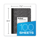 TOPS Composition Book, Wide/Legal Rule, Black Marble Cover, 9.75 x 7.5, 100 Sheets