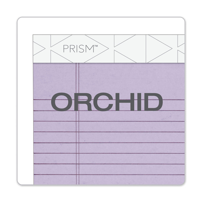 TOPS Prism + Colored Writing Pads, Narrow Rule, 50 Pastel Orchid 5 x 8 Sheets, 12/Pack