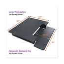 Victor High Rise Height Adjustable Standing Desk with Keyboard Tray, 36" x 31.25" x 5.25" to 20", Gray/Black