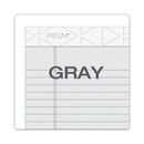 TOPS Prism + Colored Writing Pads, Narrow Rule, 50 Pastel Gray 5 x 8 Sheets, 12/Pack