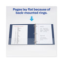 Avery Heavy-Duty View Binder with DuraHinge and Locking One Touch EZD Rings, 3 Rings, 4" Capacity, 11 x 8.5, Navy Blue