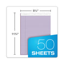 TOPS Prism + Colored Writing Pads, Wide/Legal Rule, 50 Pastel Orchid 8.5 x 11.75 Sheets, 12/Pack