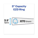 Avery Heavy-Duty View Binder with DuraHinge and Locking One Touch EZD Rings, 3 Rings, 3" Capacity, 11 x 8.5, Red