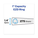 Avery Heavy-Duty View Binder with DuraHinge and One Touch EZD Rings, 3 Rings, 1" Capacity, 11 x 8.5, Navy Blue