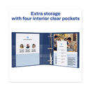 Avery Heavy-Duty View Binder with DuraHinge and Locking One Touch EZD Rings, 3 Rings, 4" Capacity, 11 x 8.5, Navy Blue