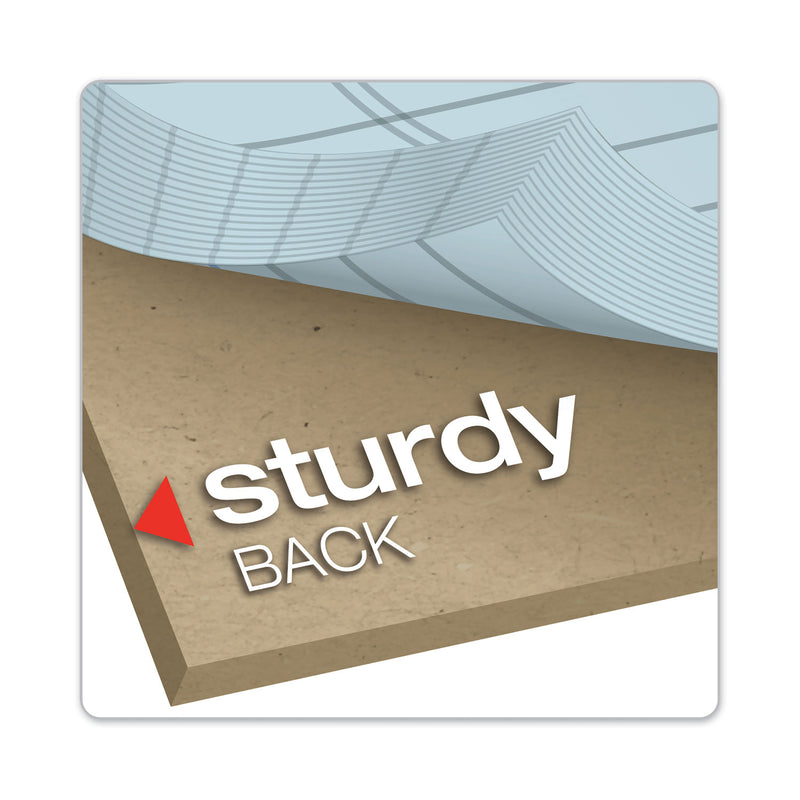 TOPS Prism + Colored Writing Pads, Wide/Legal Rule, 50 Pastel Blue 8.5 x 11.75 Sheets, 12/Pack