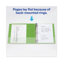 Avery Heavy-Duty View Binder with DuraHinge and Locking One Touch EZD Rings, 3 Rings, 4" Capacity, 11 x 8.5, Chartreuse