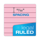 TOPS Prism + Colored Writing Pads, Wide/Legal Rule, 50 Pastel Pink 8.5 x 11.75 Sheets, 12/Pack