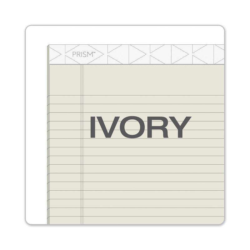 TOPS Prism + Colored Writing Pads, Wide/Legal Rule, 50 Pastel Ivory 8.5 x 11.75 Sheets, 12/Pack
