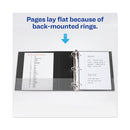 Avery Heavy-Duty View Binder with DuraHinge and One Touch EZD Rings, 3 Rings, 1.5" Capacity, 11 x 8.5, Black