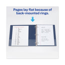 Avery Heavy-Duty View Binder with DuraHinge and One Touch EZD Rings, 3 Rings, 1.5" Capacity, 11 x 8.5, Navy Blue
