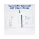Avery Heavy-Duty View Binder with DuraHinge and One Touch EZD Rings, 3 Rings, 1.5" Capacity, 11 x 8.5, White