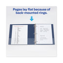 Avery Heavy-Duty View Binder with DuraHinge and One Touch EZD Rings, 3 Rings, 1" Capacity, 11 x 8.5, Navy Blue