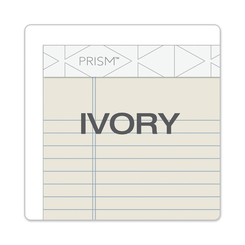 TOPS Prism + Colored Writing Pads, Narrow Rule, 50 Pastel Ivory 5 x 8 Sheets, 12/Pack