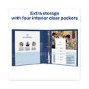 Avery Heavy-Duty View Binder with DuraHinge and One Touch EZD Rings, 3 Rings, 1" Capacity, 11 x 8.5, Navy Blue