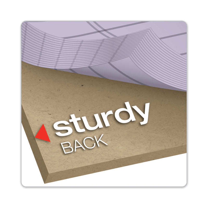 TOPS Prism + Colored Writing Pads, Narrow Rule, 50 Pastel Orchid 5 x 8 Sheets, 12/Pack