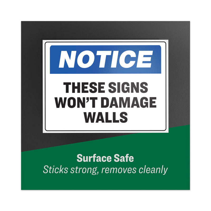 Avery Surface Safe Removable Label Safety Signs, Inkjet/Laser Printers, 7 x 10, White, 15/Pack
