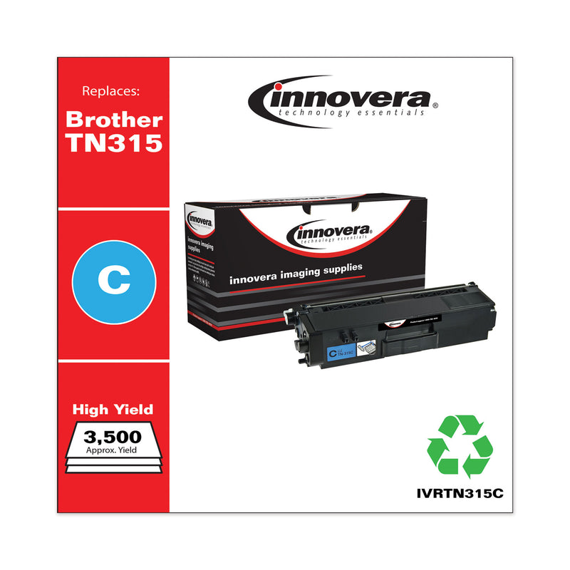 Innovera Remanufactured Cyan High-Yield Toner, Replacement for TN315C, 3,500 Page-Yield