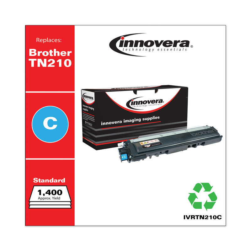 Innovera Remanufactured Cyan Toner, Replacement for TN210C, 1,400 Page-Yield