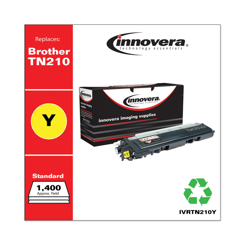 Innovera Remanufactured Yellow Toner, Replacement for TN210Y, 1,400 Page-Yield
