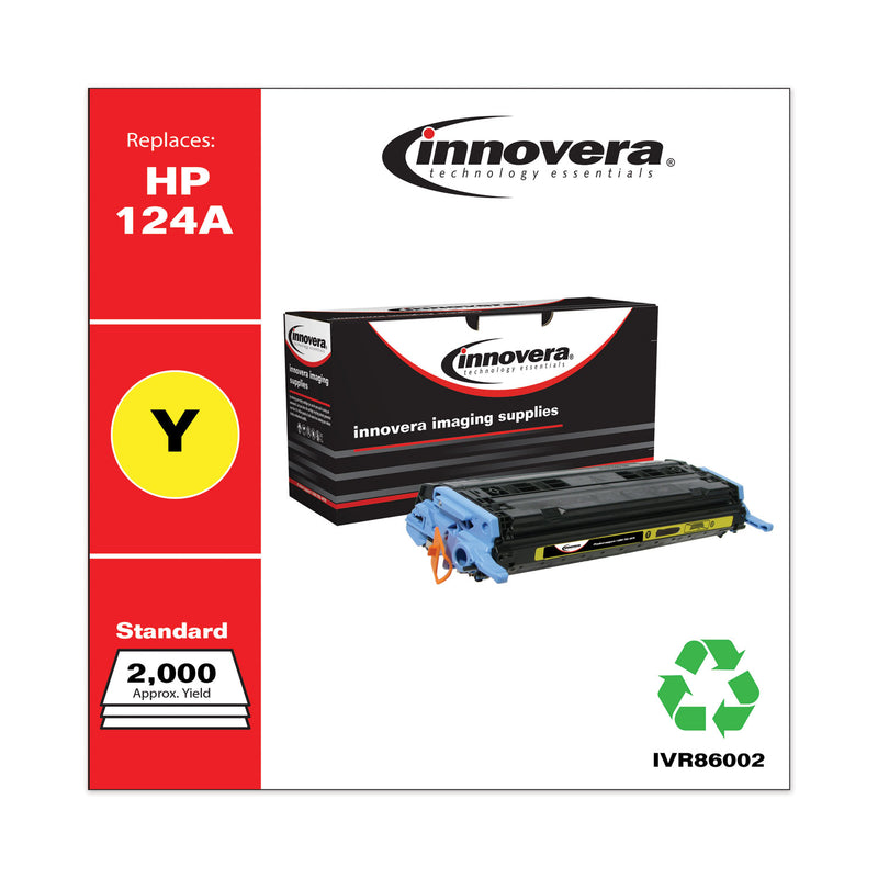 Innovera Remanufactured Yellow Toner, Replacement for 124A (Q6002A), 2,000 Page-Yield