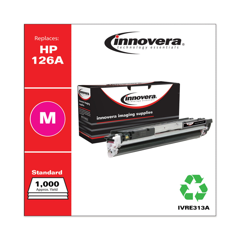 Innovera Remanufactured Magenta Toner, Replacement for 126A (CE313A), 1,000 Page-Yield